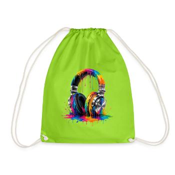 Casques chromatiques goutte à goutte - Sac de sport léger - vert néon - Devant