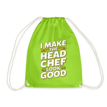 Sous Chef I Make The Head Chef Look Culinary Arts - Turnbeutel - Neongrün - Vorne