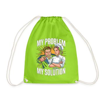 Sous Chef My Problem My Pictogram Mom Culinary Art - Turnbeutel - Neongrün - Vorne