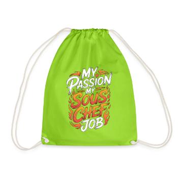 Sous Chef My Passion My Culinary Professional - Turnbeutel - Neongrün - Vorne
