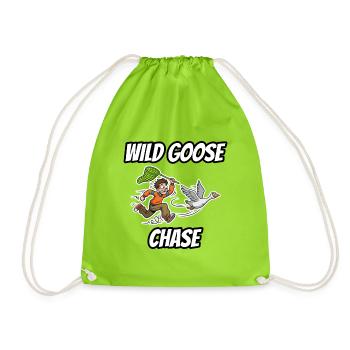 Wild Goose Chase – Lustige, wörtliche Idiom-Zeichentrickserie - Turnbeutel - Neongrün - Vorne
