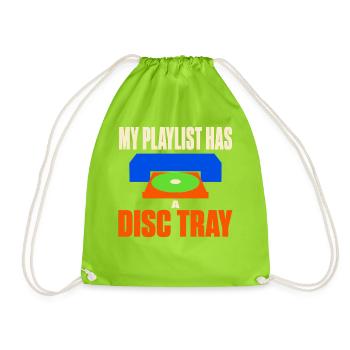 Cd-sammler Kompaktplatte Physisches Medium - Turnbeutel - Neongrün - Vorne