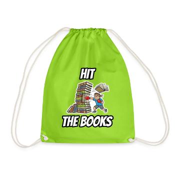Hit the Books – Lustige, wörtliche Idiom-Zeichentrickserie - Turnbeutel - Neongrün - Vorne
