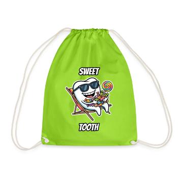 Sweet Tooth – Witzige, wörtliche Idiom-Zeichentrickserie - Turnbeutel - Neongrün - Vorne