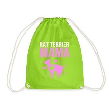 Rat Terrier - Turnbeutel - Neongrün - Vorne