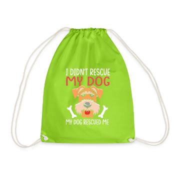 Airedale Terrier - Turnbeutel - Neongrün - Vorne