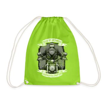 Sons of Arthrose Biker Motorrad Ibuprofen Spruch - Turnbeutel - Neongrün - Vorne