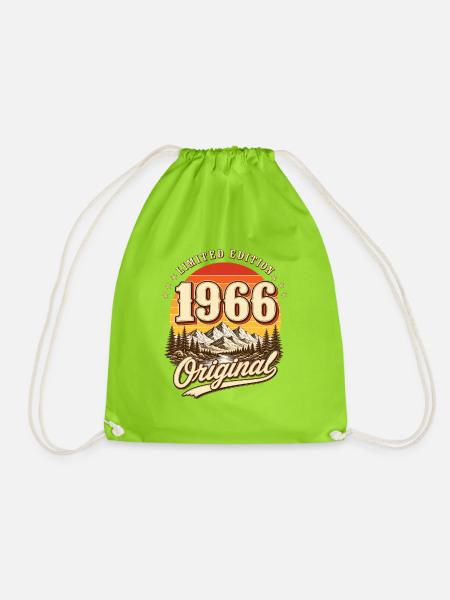 1966 Original Limited Edition 60 Jahre Jubiläum - Turnbeutel - Neongrün
