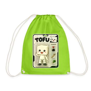 Tofu-Spielzeug-Actionfigur Charm - Turnbeutel - Neongrün - Vorne