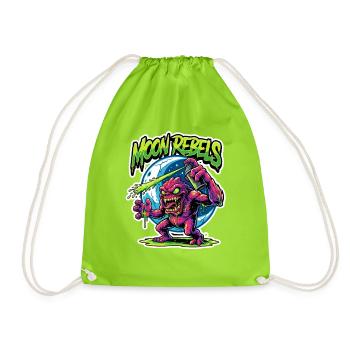  Moon Rebels Alien Monster Horror Halloween - Turnbeutel - Neongrün - Vorne