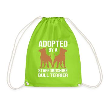 Staffordshire Bullterrier - Turnbeutel - Neongrün - Vorne