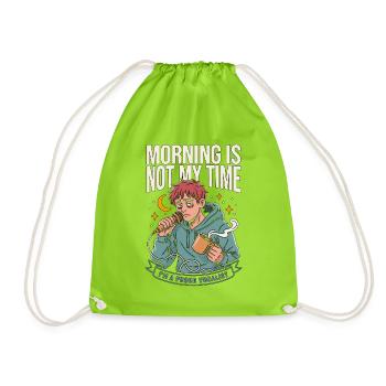 Vocalist Morning Is Not My Time I'm A Vocal Coach - Turnbeutel - Neongrün - Vorne