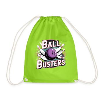 Ball Busters Bowling Kugel Pins Und Kegelsport - Turnbeutel - Neongrün - Vorne