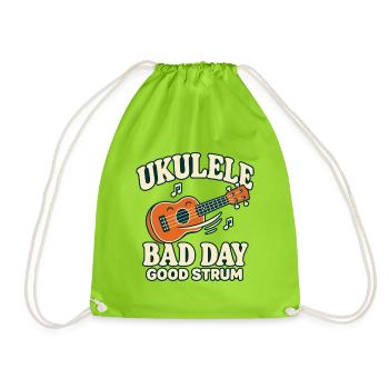 Lustiger Ukulele-spieler Dunkler Humor - Turnbeutel - Neongrün - Vorne