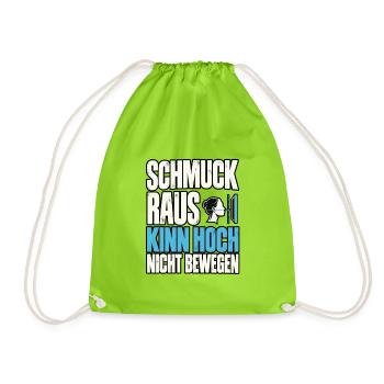 Zahnmedizinische Fachangestellte Röntgen Spruch - Turnbeutel - Neongrün - Vorne