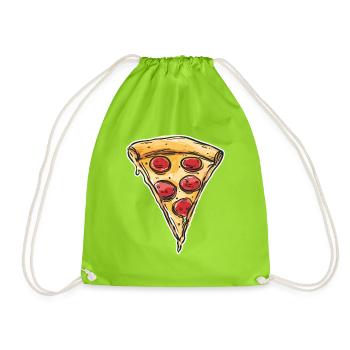 Pizza Retro - Turnbeutel - Neongrün - Vorne