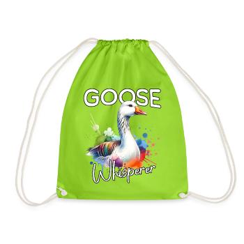 Gans Flüsterer - Turnbeutel - Neongrün - Vorne