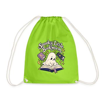 Spooky Little Bookworm - Turnbeutel - Neongrün - Vorne