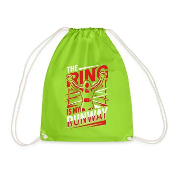 The Ring Is My Runway Gloves Boxing Gloves - Turnbeutel - Neongrün - Vorne