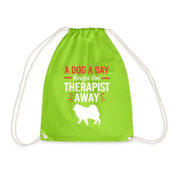 Therapiehund - Turnbeutel - Neongrün - Vorne