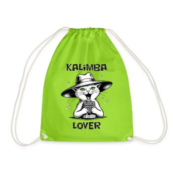 Katzenspiel Kalimba – Kalimba-Liebhaber - Turnbeutel - Neongrün - Vorne