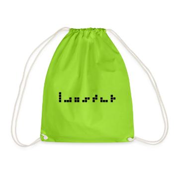 Nerdy design "Gamer Retro T" filled in - Drawstring Bag - neon green - Front