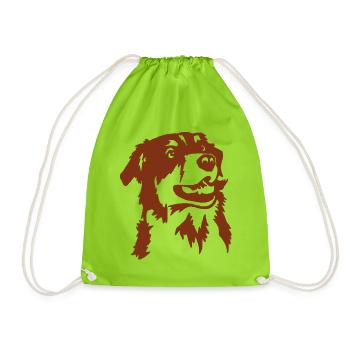 Australian Shepherd - Turnbeutel - Neongrün - Vorne