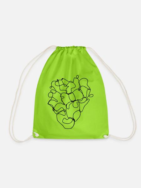 Bowbow - Drawstring Bag - neon green