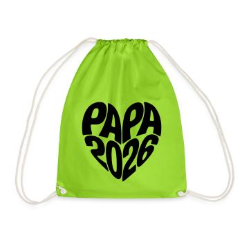 Papa 2026 - Turnbeutel - Neongrün - Vorne