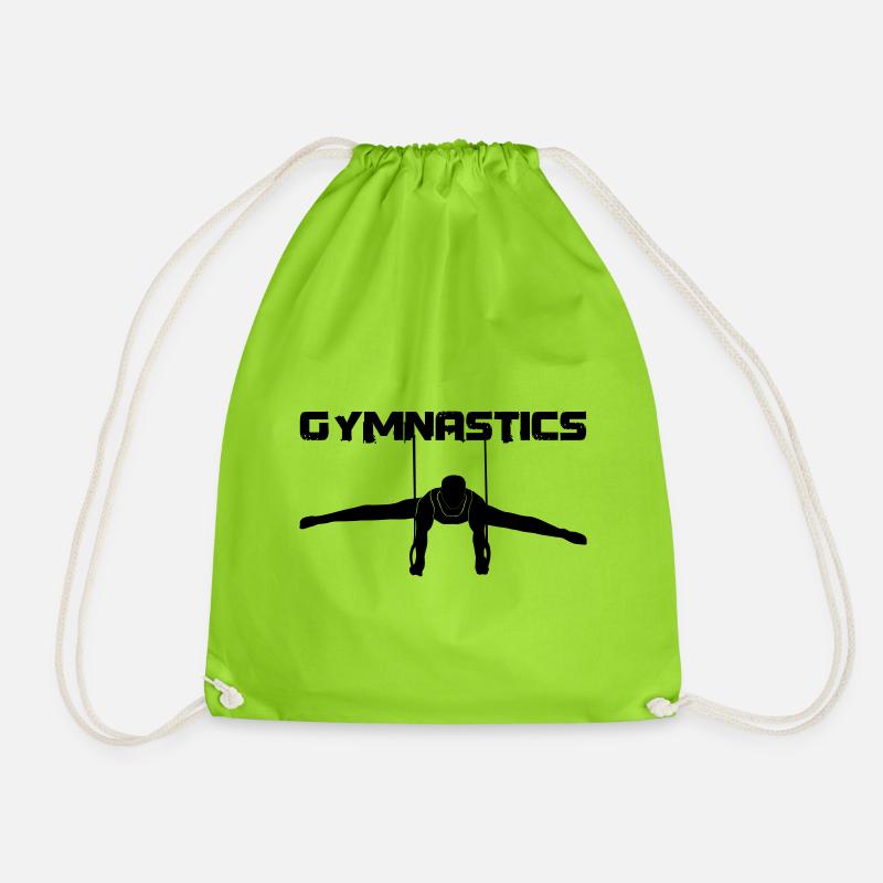Gymnastics, Turnen, Turner - Turnbeutel - Neongrün