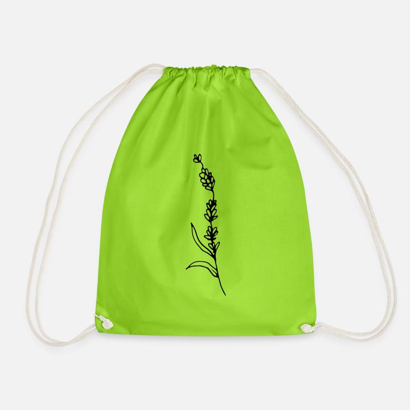 Ast - Natur, Baum, Wald, Herbst, Blume, Blüte - Turnbeutel - Neongrün
