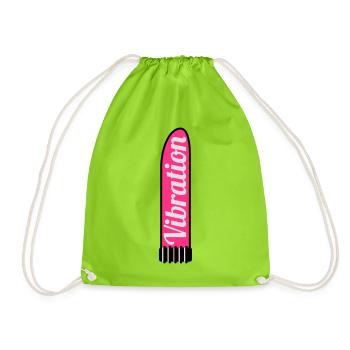 Vibration | Dildo | Cock - Drawstring Bag - neon green - Front