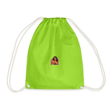 Palmier du coucher et cocktail - Sac de sport léger - vert néon - Devant