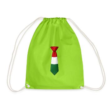 Drapeau hongrois à cravate - Sac de sport léger - vert néon - Devant
