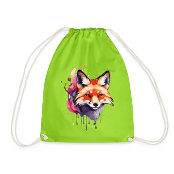 Renard mignon - Sac de sport léger - vert néon - Devant