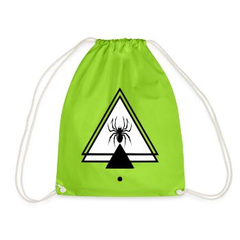 Spinne - Turnbeutel - Neongrün - Vorne