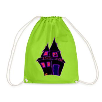 Halloween - Drawstring Bag - neon green - Front