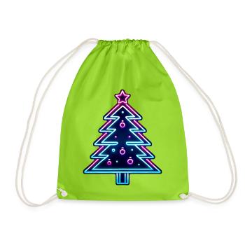 Neon Christmas - Turnbeutel - Neongrün - Vorne
