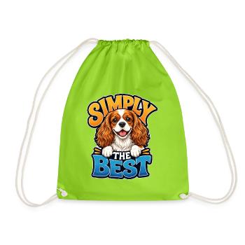 Kavallerier King Charles Spaniel - Turnbeutel - Neongrün - Vorne