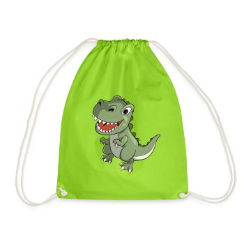 Dinosaures T-Rex - Sac de sport léger - vert néon - Devant