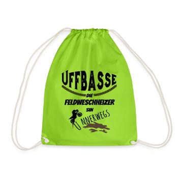 Uffbasse Feldweschheizer - Turnbeutel - Neongrün - Vorne