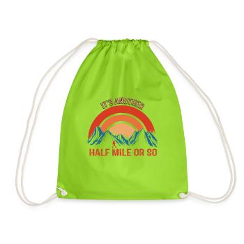 Un autre mile ou plus montagnes Alpes - Sac de sport léger - vert néon - Devant