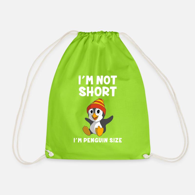 I'm Not Short I'm Penguin Size - Turnbeutel - Neongrün