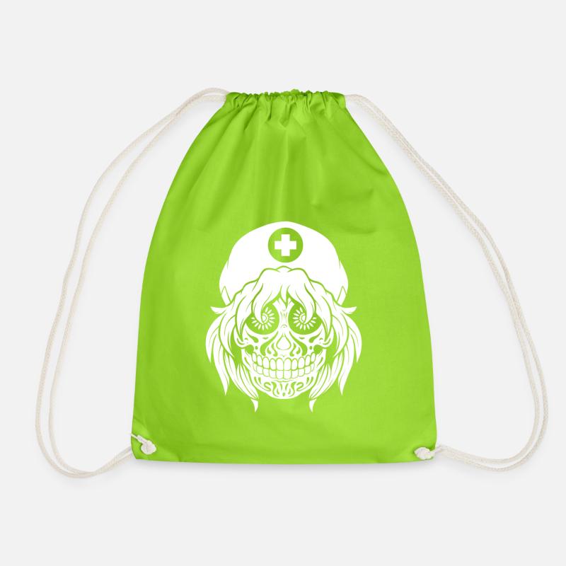 Lustiges Krankenschwester Design - Turnbeutel - Neongrün