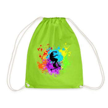 freestyle scooter - Drawstring Bag - neon green - Front