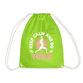 Keep Calm And Do YOGAYOGA - Drawstring Bag - neon green - Front