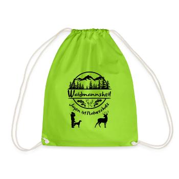 Jäger-Waidmannsheil-Jagen est la conservation de la nature - Sac de sport léger - vert néon - Devant