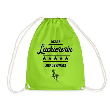 Beste Lackiererin Azubi Meisterin Lehrling Malerin - Turnbeutel - Neongrün - Vorne