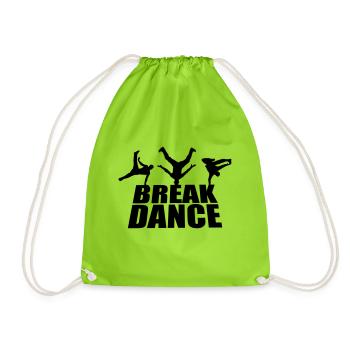 Breakdance - Turnbeutel - Neongrün - Vorne