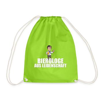 Bierologe aus Leidenschaft - Turnbeutel - Neongrün - Vorne